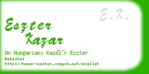 eszter kazar business card